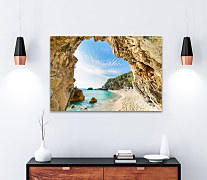Štýlový obraz tropické more a skaly 1422